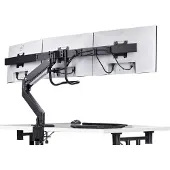 StarTech.com Startech Crossbar Triple Monitor Desk Mount, VESA 75x75/100x100 - Monteringssett - justerbar arm - for 3 LCD-skjermer - trippel skjermfeste - plastikk, aluminium, stål - svart - skjermstørrelse: 17-2