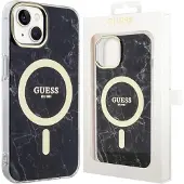 GUESS GUHMP14MPCUMAK iPhone 14 Plus 6,7" svart/svart hardcase Marble MagSafe