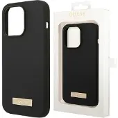 GUESS GUHMP13MSPLK iPhone 13 6,1" svart/svart hardt etui med silikonlogoplate MagSafe