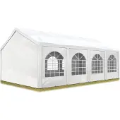 TOOLPORT 4x8 m partytelt, PE-presenning, hvit