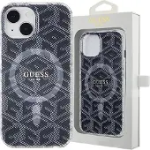 GUESS IML GCube MagSafe-etui for iPhone 15 Plus / 14 Plus - svart