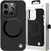 BMW BMHMP14XSILBK2-etui til iPhone 14 Pro Max 6,7" - svart Signature Liquid Silicone MagSafe