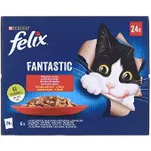 Purina Felix Fantastiske Smaker Fra Landet I Gele 24x85g Våtfor Til Katt
