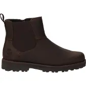 Timberland unisex for kids. TB0A25GK9311 Courma brown leather Chelsea boots (33), Flat, Zip, Velcro, Casual, children's fashion