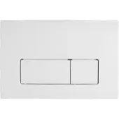 Geberit Delta 50 betjeningsplate 246x164x26 mm trykknapp, hvit