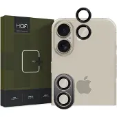 Glaasie iPhone 16/16 Plus Camring Pro+ Kameralinsebeskytter - Svart Kant