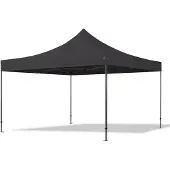 TOOLPORT 4x4 m stål, pop up partytelt, uden sidepaneler, svart