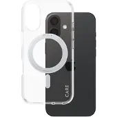 PanzerGlass CARE by - Baksidedeksel for mobiltelefon - MagSafe-samsvar - resirkulert plast - gjennomsiktig, sølv - for Apple iPhone 16