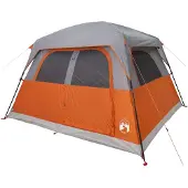 vidaXL Campingtelt 6 personer oransje vanntett