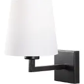 Opviq Profile 4659 vegglampe, svart, hvit stoffskjerm