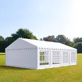 TOOLPORT 5x8 m partytelt, PVC-presenning, hvit
