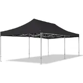 TOOLPORT 4x8 m aluminium, pop up partytelt, uten sidepaneler, svart