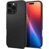 Spigen Liquid Air - Baksidedeksel for mobiltelefon - termoplast-polyuretan (TPU) - matt svart - for Apple iPhone 16 Pro
