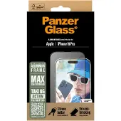 PanzerGlass Screen Protector Aluminum Frame iPhone 16 Pro | Ultra-Wide Fit