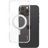 PanzerGlass CARE by - Baksidedeksel for mobiltelefon - med stativ - MagSafe-samsvar - termoplast-polyuretan (TPU), polykarbonat (PC), aluminiumslegering - gjennomsiktig, sølv - for Apple iPhone 16 Pr