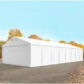 TOOLPORT 6x22 m lagertelt, PVC-presenning, hvit, med bunnramme, uten statikk