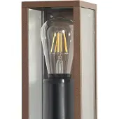 LINDBY utendørs vegglampe Robigus, rustfarget, aluminium