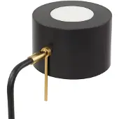 LINDBY gulvlampe Kaida, svart, metall