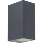 QAZQA Moderne vegglampe mørkegrå 2-lys IP44 - Baleno