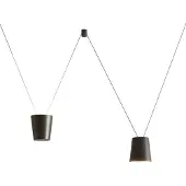 Kdln LED-designer-hengelampe Sling, 2700 K, 1 lyskilde, svart