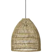 PR Home Utendørs pendellampe Maja, rotting, Ø 45 cm, støpsel, IP44