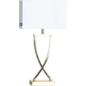 By Rydens Omega bordlampe messing/hvit høyde 52cm