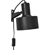 PR Home Solo vegglampe med støpsel, matt svart