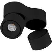Arcchio LED-downlight Rotari, 1960 lm, 2 lyskilder, svart