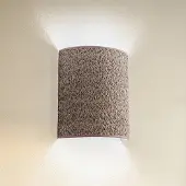 Duolla Vegglampe Boucle, cappuccino, tekstil, 24 cm