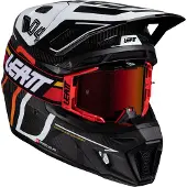 Leatt 9.5 Carbon+velocity 6.5 Iriz Off-road Hjelmsett