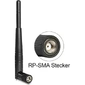 DeLOCK - Antenne - Wi-Fi - 3 dBi - rundtstrålende - svart