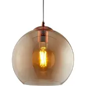 Searchlight Pendellampe Balls med ravfarget glasskule 30 cm