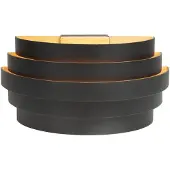 Highlight Scudo vegglampe, svart, bredde 25 cm, aluminium, G9