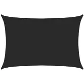 vidaXL Solseil 160 g/m² svart 3x4 m HDPE