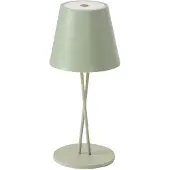 LINDBY LED oppladbar bordlampe Janea CROSS, grønn, metall