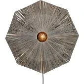 Good&Mojo vegglampe Panama, mørkegrå, Ø 65 cm, stikkontakt
