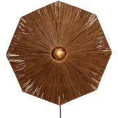 Good&Mojo vegglampe Panama, brun, Ø 65 cm, stikkontakt