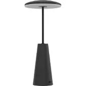 Eglo Piccola LED-batterilampe, svart, høyde 28 cm, metall, IP54