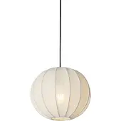 QAZQA Japandi pendellampe hvit silke 30 cm - Plu