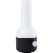 LINDBY LED oppladbar utendørs bordlampe Isaline, svart, dimbar
