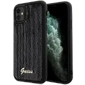 GUESS Sequin Script Metallveske for iPhone 11 / Xr - svart