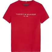 Tommy Hilfiger T-skjorte - Essential - Organic - Deep Crimson - - 16 år (176) - T-skjorte