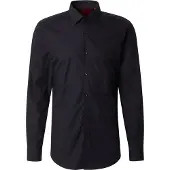 HUGO for man. 50289499 Kenno Slim Fit Shirt Black (43), Casual, Party, Cotton, Long sleeve