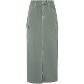 Pepe Jeans for woman. PL901143 Maxi Skirt Hw Clr green (L), Casual, Denim, Organic Cotton, Sustainable