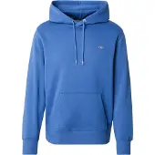Gant for man. 2007058 Shield hoodie blue (M), Casual, Cotton