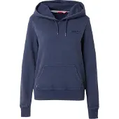 Superdry for woman. W2012213A Semi-sheer hooded sweatshirt with navy Essential logo (XS), Casual, Cotton