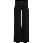 Pieces Selma Wide Leg Lavmidjede Jeans