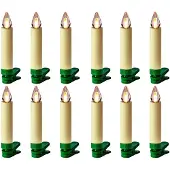 Krinner Lumix Superlight Flame Mini Ivory Julelys 12 Stykker