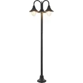 LINDBY Edric lyktestolpe, høyde 215 cm, antrasitt, aluminium