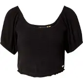 Superdry for woman. W6011857A Black smocked woven top (XS), Casual, Viscose, Short sleeve